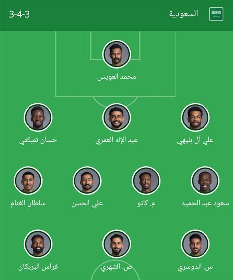 تشكيلة المنتخب السعودي اليوم